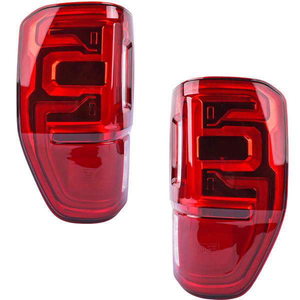 尾灯 Pair Left & Right LED Tail Light Assembly w/ Blind Spot for Ford Ranger 2019-2023 KB3Z13405G KB3Z13404G-4