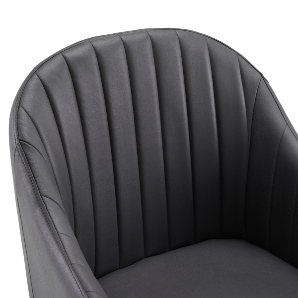  2pcs 拆装 科技布 铁管 餐椅 靠背竖条装饰 深灰色 N101-7