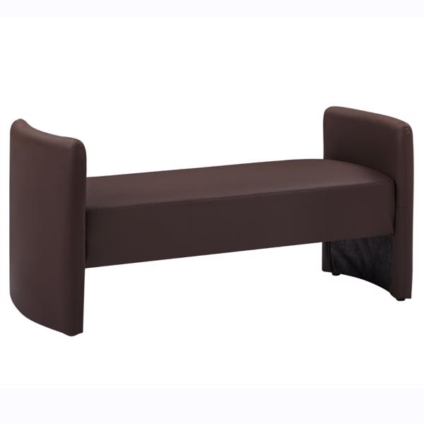 棕色，猫爪布卧室休闲长方形沙发凳-5