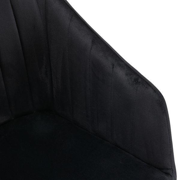  2pcs 拆装 科技布 铁管 餐椅 靠背竖条装饰 黑色 N101-9