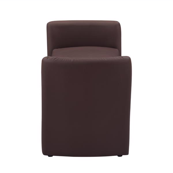 棕色，猫爪布卧室休闲长方形沙发凳-16