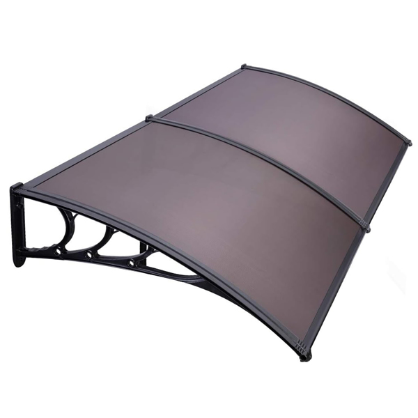 200*100cm 棕色板黑色支架 雨篷 ABS支架 一片式阳光板 前后铝条-20