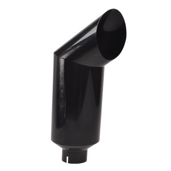 Exhaust nozzle 4"-8" curved black MT032014-1