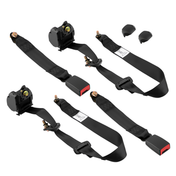 2只3点式可调节通用安全带 Retractable Adjustable Shoulder Seat Belt Universal 3 Point Safety Belts 