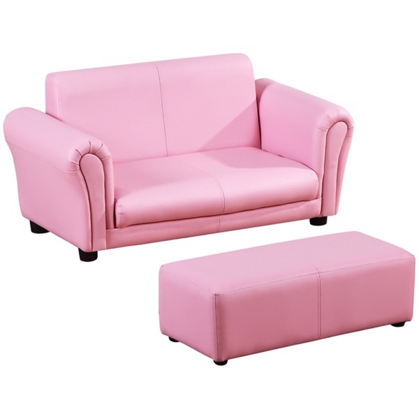 儿童脚凳沙发套装-粉色-9