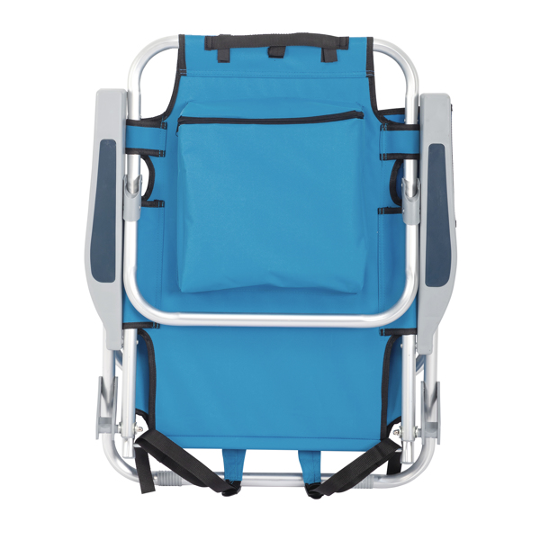  25* 25*32in 蓝色 沙滩椅 牛津布 银白色铝管 100.00kg 矮款 N001-17