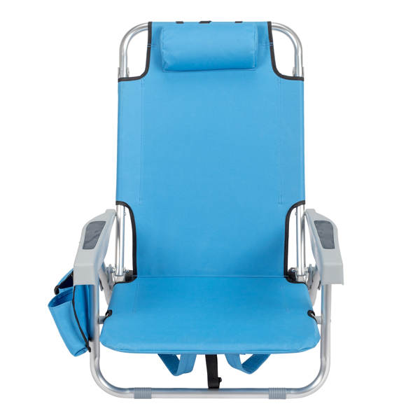  25* 25*32in 蓝色 沙滩椅 牛津布 银白色铝管 100.00kg 矮款 N001-2