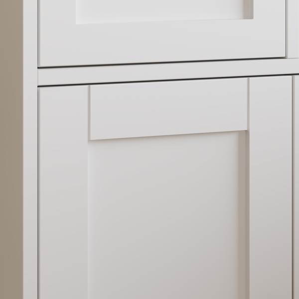  白色 密度板喷漆 4门2抽1储物格 浴室立柜 高柜 N001-6