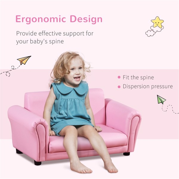 儿童脚凳沙发套装-粉色-14