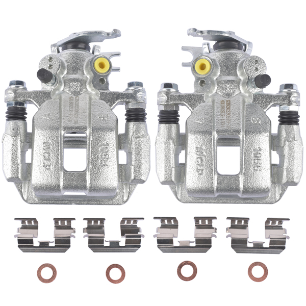 刹车钳套装 2PCS Rear Brake Calipers w/ Bracket FRC12163 FRC12164 for Acura TSX, Honda Accord 19-B3358 19-B3359 SLB20296 SLB20297 43018-TA0-A01 43019-TA0-A01-5