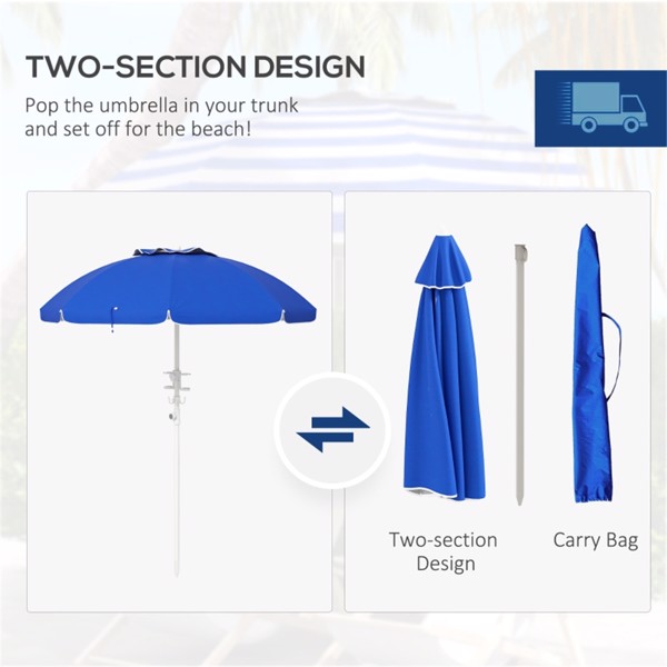 户外沙滩伞-蓝色-9