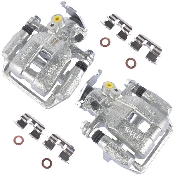 刹车钳套装 2PCS Rear Brake Calipers w/ Bracket FRC12163 FRC12164 for Acura TSX, Honda Accord 19-B3358 19-B3359 SLB20296 SLB20297 43018-TA0-A01 43019-TA0-A01-4