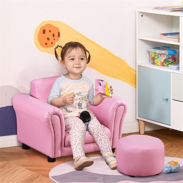 儿童脚凳沙发套装-粉色 （Swiship-发货）（WalMart禁售）-2