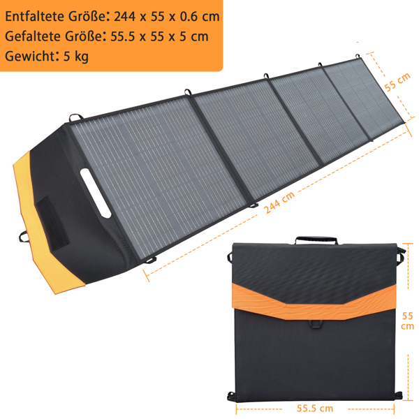 200W可折叠太阳能板， 用于户外， 露营 【周末无法发货，谨慎下单】-2