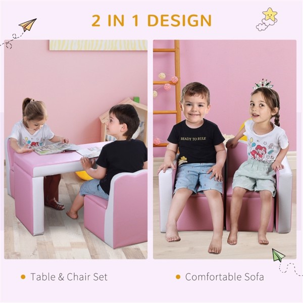 儿童二合一沙发套装-粉色 （Swiship-发货）（WalMart禁售）-7