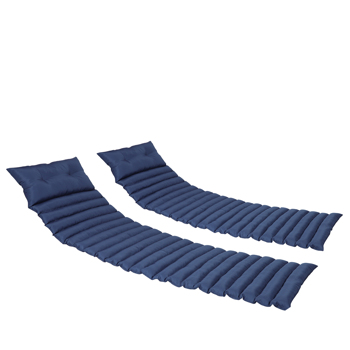 2个装一套户外躺椅坐垫替换家用坐垫休闲坐垫（海军蓝）