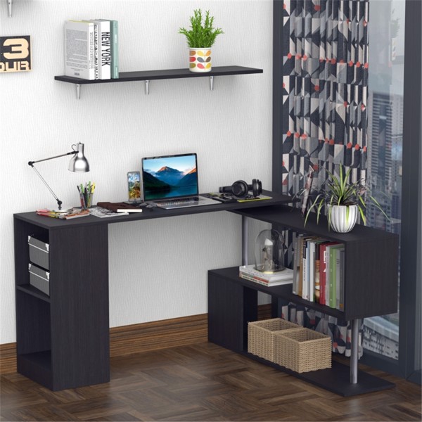 L-黑色电脑桌 （Swiship-发货）（WalMart禁售）-7