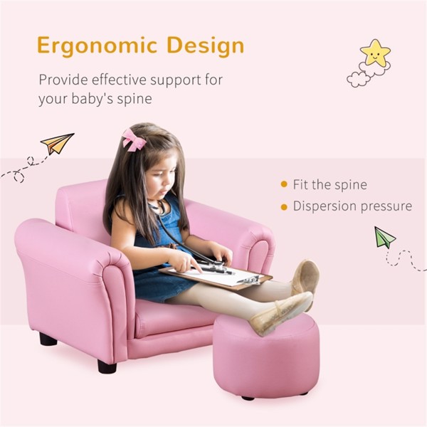 儿童脚凳沙发套装-粉色 （Swiship-发货）（WalMart禁售）-7