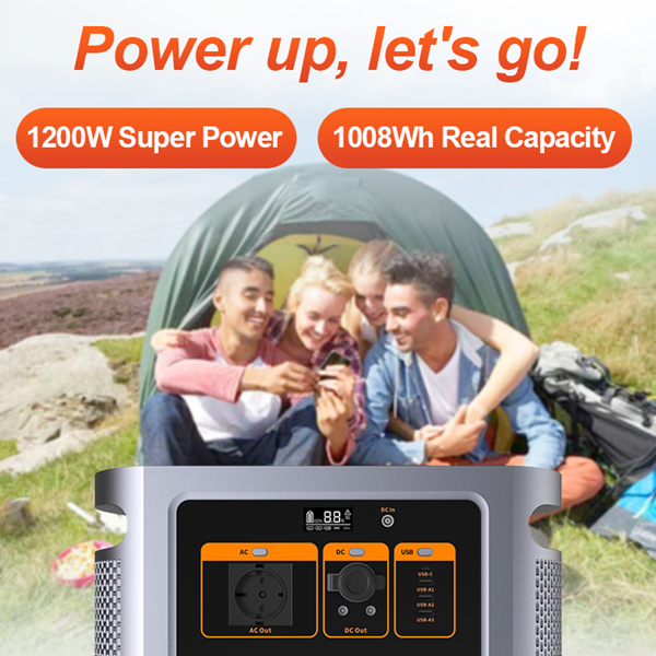 1008Wh/1200W便携式充电站， 移动电源， 用于户外， 露营 【周末无法发货，谨慎下单】-2