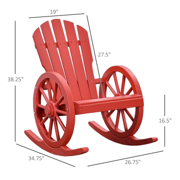 花园躺椅-红色 （Swiship-发货）（WalMart禁售）-2