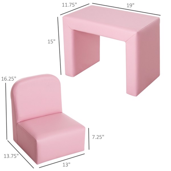  二合一多功能儿童沙发 -粉色-13