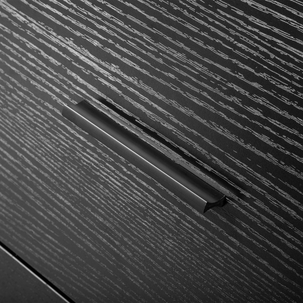  黑色浮雕 刨花板贴三胺 H型 104.5*49*120cm 一门三抽 电脑桌 2个USB 2个电源插 S001-17