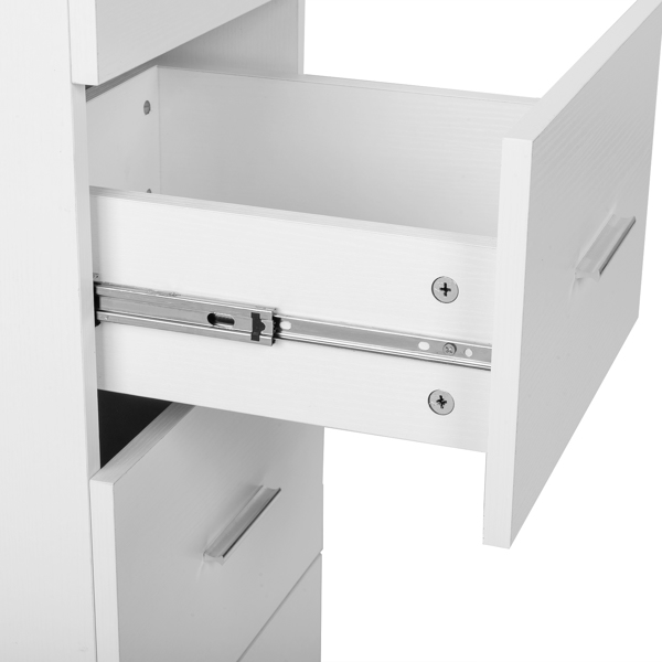  白色浮雕 刨花板贴三胺 H型 104.5*49*120cm 一门三抽 电脑桌 2个USB 2个电源插 S001-18