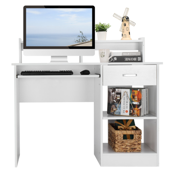 常规款办公室电脑桌-白色