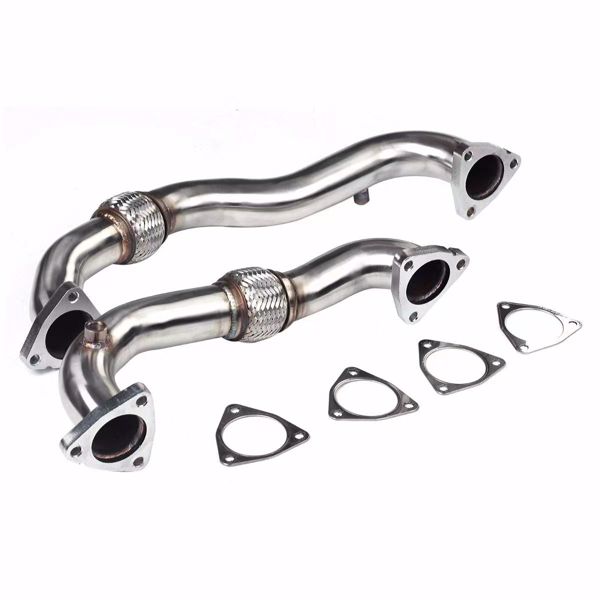 Heavy Duty Polished Up Pipes No EGR For 2008-2010 Ford 6.4L powerstroke Diesel MT001150（禁售temu）(不支持无理由退货)（禁售亚马逊）-1