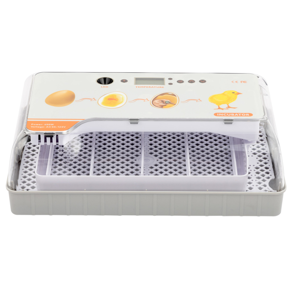  【不包含水瓶】EW9-20 美规 孵化器 110V 110V,40W 20个鸡蛋/ 12个鸭蛋/ 6个鹅蛋/ 40个鸽子蛋/ 40个鹌鹑蛋 ABS 白色透明 温度湿度显示 自动温度控制自动补水自动翻蛋 高低温报警 LED照蛋 可注水-4