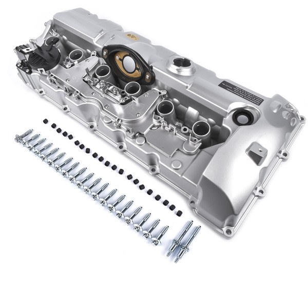 气门室盖 Aluminium Engine Valve Cover w/ Gasket & Bolts for BMW 128i 328i 528i X3 X5 Z4 3.0L 11127552281 11127582245-6