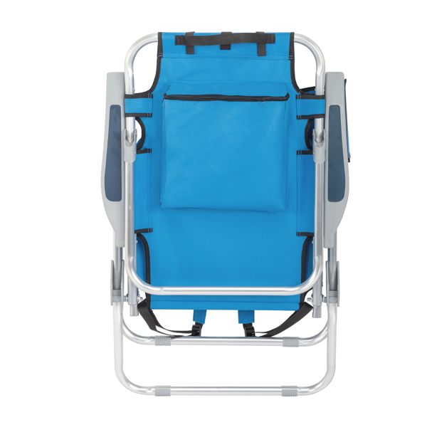 26*27*39in 蓝色 沙滩椅 牛津布 银白色铝管 100.00kg 加高款 N001-17