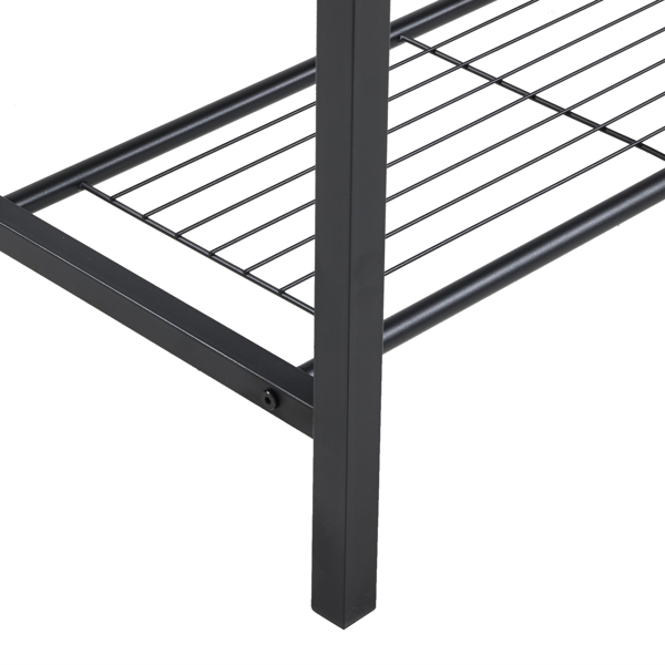 拆装 MDF 黑色铁管 灰色 餐桌椅套装 1桌1长凳2椅 长方形-6