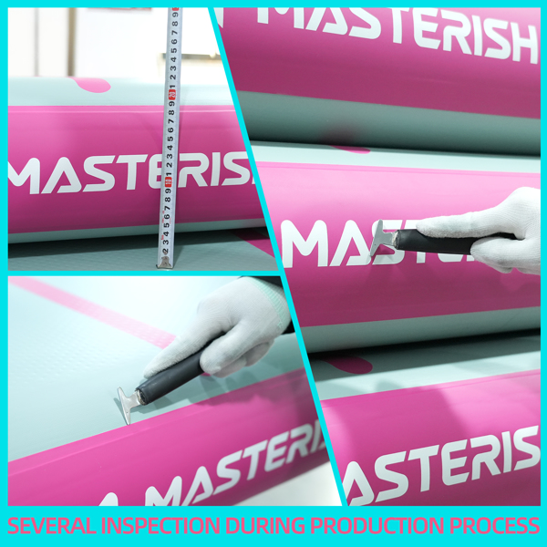 Masterish 儿童充气体操垫气压跑道翻滚垫（带电动泵 使用/翻滚/健身/训练/啦啦队/游园/沙滩/公园/水上-4