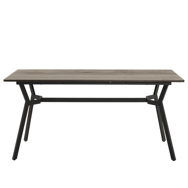 拆装 长方形带斜脚 餐桌 实木 苍灰色 桌面拼接 160*76*76cm N101-8
