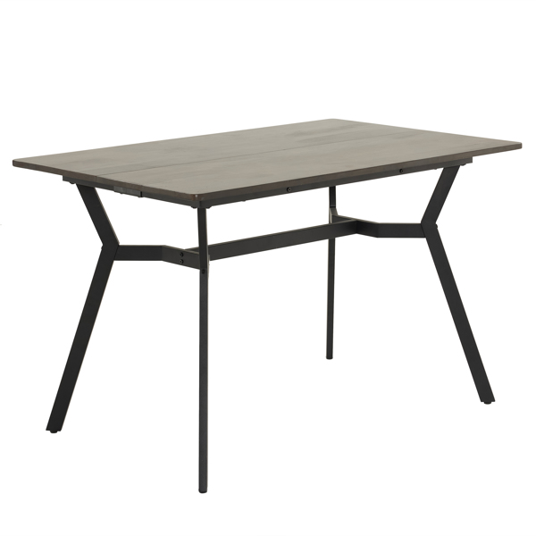  拆装 长方形带斜脚 餐桌 实木 苍灰色 120*76*76cm N101-1