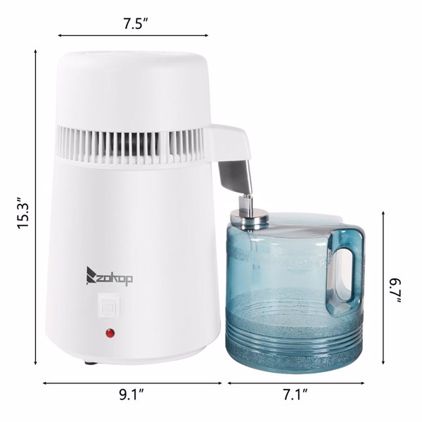 【替换20548364】 英规 ZB-1 4L 蒸馏水机 220V 220V,750W 新温控带塑料瓶 塑料 原色-14