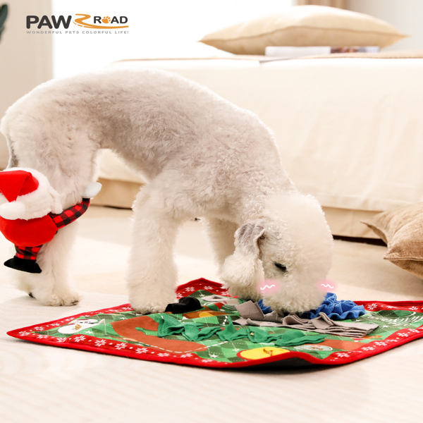 5 件套圣诞狗玩具礼物 - 吱吱玩具无填充毛绒咀嚼玩具适合中小型犬、小狗出牙咀嚼玩具、互动狗玩具、狗生日礼物-10