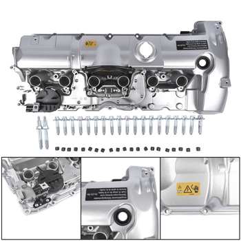 气门室盖 Aluminium Engine Valve Cover w/ Gasket & Bolts for BMW 128i 328i 528i X3 X5 Z4 3.0L 11127552281 11127582245