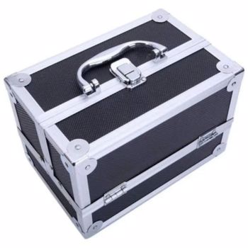 便携式旅行化妆盒 带镜子的化妆品盒可折叠成收纳盒 (周末不发货，谨慎下单）（temu平台禁售）