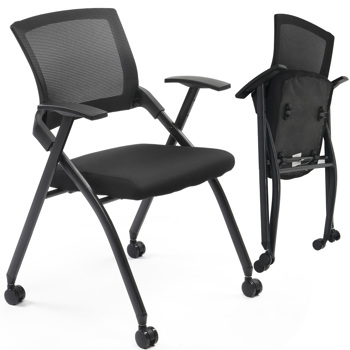 1PCS 整装堆叠 靠背不可调节 黑色 折叠椅 软包折叠椅 56*51*86cm PU 铁
