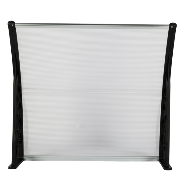  40*38in 透明板黑色支架 雨篷 塑料支架 阳光板 前后铝条-21