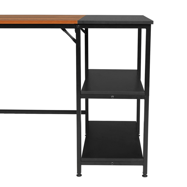 复古色 黑色 刨花板贴三胺 120cm 拼接 电脑桌 N001-7