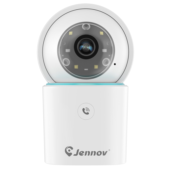 Jennov 室内家用无线WIFI摄像头 一键呼叫 智能夜视 2K 三百万像素 云台控制 自动跟踪 双向对讲 声光警报 2.4GHz -1