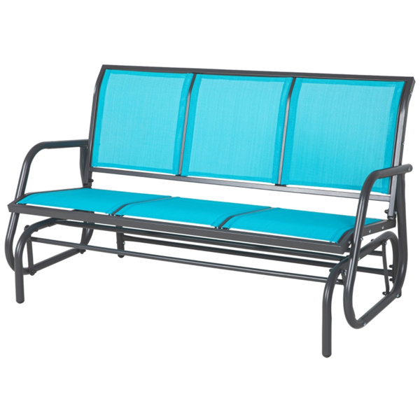 3人户外庭院座椅-蓝色（Swiship-发货）（WalMart禁售）-3