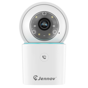 Jennov 室内家用无线WIFI摄像头 一键呼叫 智能夜视 2K 三百万像素 云台控制 自动跟踪 双向对讲 声光警报 2.4GHz 