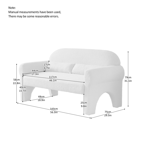 简约现代沙发小户型客厅卧室沙发泰迪绒沙发-8