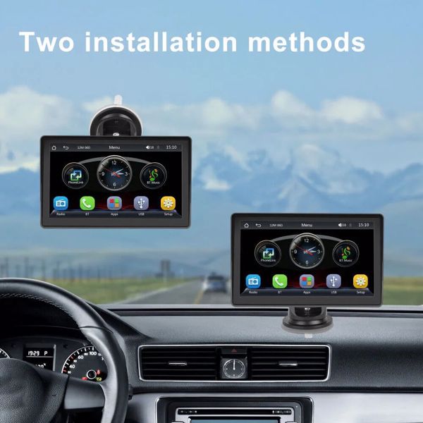 7英寸便携式无线苹果CarPlay安卓自动触摸屏汽车收音机立体声-12