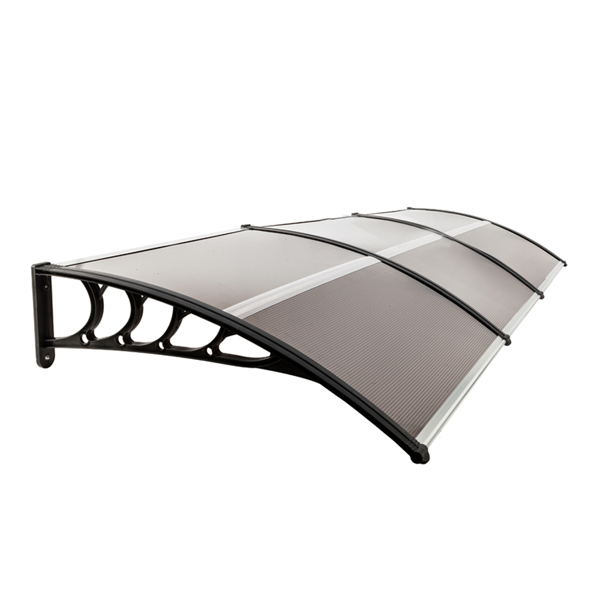  120*38in 棕色板黑色支架 雨篷 塑料支架 阳光板 前后铝条-30