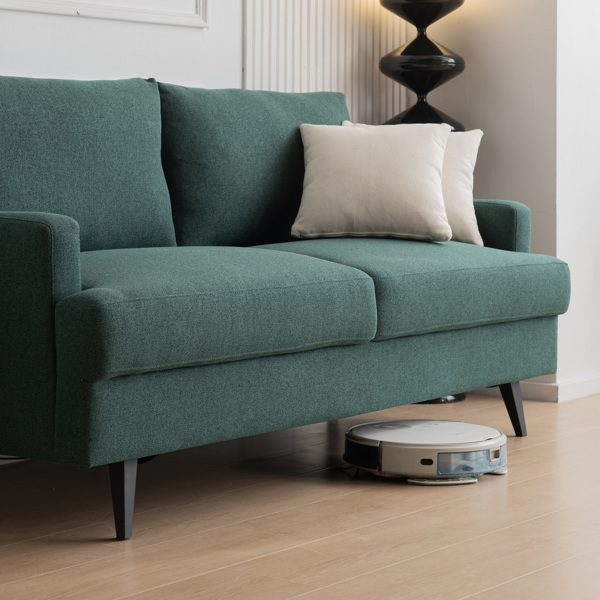 64 英寸 W 布艺软垫双人沙发，带金属腿/高弹性海绵沙发，适用于客厅、卧室、公寓-7